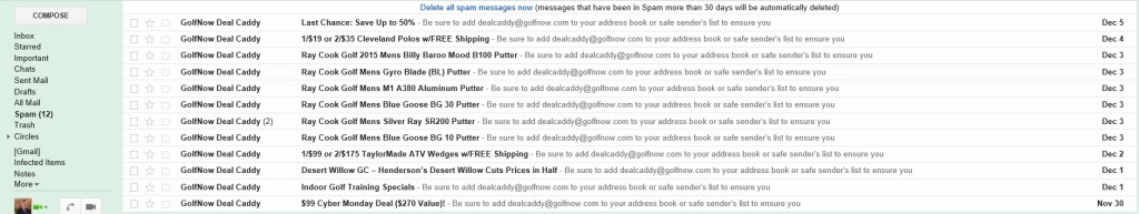 GolfNow Spammers