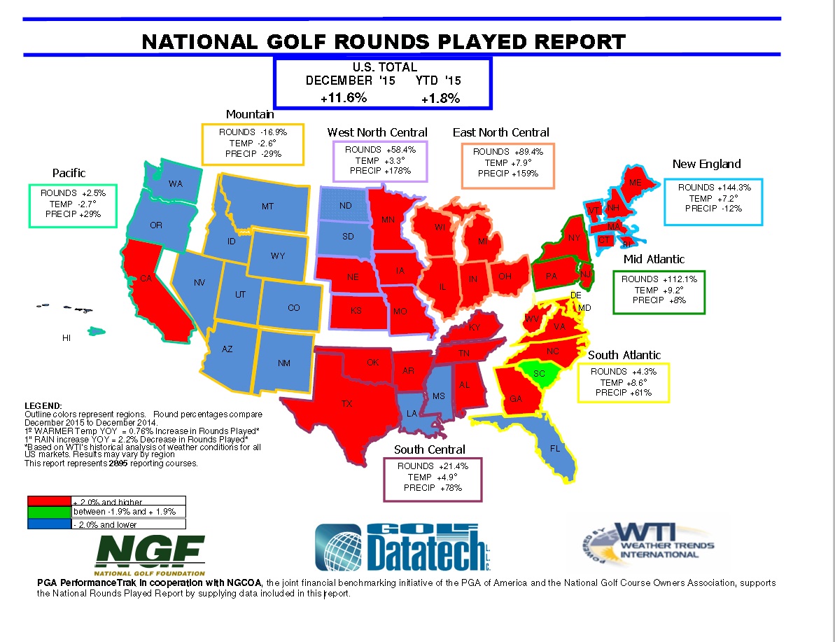 Golf Datatech - December 2015 Rounds Report